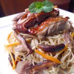 STIR FRY WONTON NOODLES WITH ROASTED DUCK